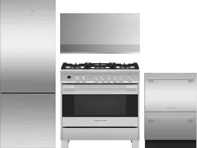 4 Piece Package Includes Refrigerator, Range, Hood And Dishwasher